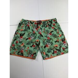 Sullen Art Collective Men’s Party Shorts 3XL Skull Floral Graphic Swim Trunks